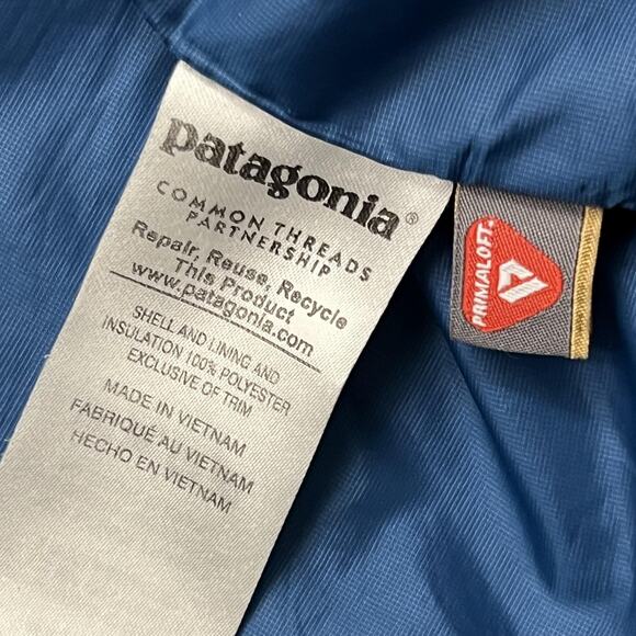 Patagonia Jacket Womens XL Blue Nano Puff Hooded Insulated Puffer Coat - Picture 11 of 15